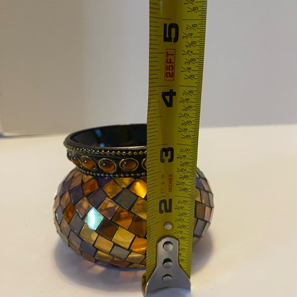 PartyLite Global Fusion Votive Holder P8367 Mosaic Tile Glass Tealight Retired - Picture 13 of 13